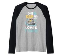 Un papà che ama la famiglia di navi da crociera divertente RMS Titanic Maglia con Maniche Raglan