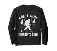 Un papà come me è difficile da trovare divertente Bigfoot Dasquatch Padre Maglia a Manica