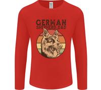 Un Pastore Tedesco Cane Papà Uomo Maniche