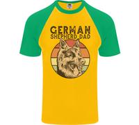 Un Pastore Tedesco Cane Papà Uomo S/S Baseball T-Shirt