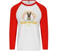 Un Pastore Tedesco Cane Uomo L/S Baseball T-Shirt
