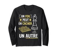 Un Pazzo può Nasconderne un Altro - Scacchi Umorismo Gioco Maglia a Manica