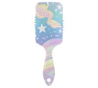 Un pennello carino pastello arcobaleno cielo per gli uomini Progettato massaggiatore cuoio capelluto per capelli corti con manico ergonomico cepillo para cabello rizado
