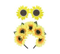 Un Pezzo Di Testa Di Girasole, 1 Pezzo Di Occhiali Di Girasole, Decorazione Dei Fiori Di Signora, Abbigliamento Verso La Decorazione Di Girasole