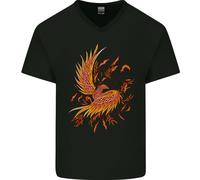 Un Pheonix Rising From The Ashes Uomo Scollo A V Cotone T-Shirt