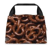 Un piatto di nero borsa per il pranzo per donne e uomini riutilizzabile borsa per il pranzo isolata grande capacità lunchbox frigo contenitore per il pranzo per lavoro, ufficio, picnic, viaggi