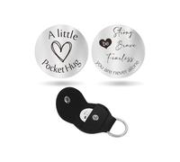 Un Piccolo Abbraccio Portafortuna, Portafortuna Portachiavi, Portafortuna Festa Della Mamma Idee Regalo per Mamma Nonna Regalo Laurea Amica Sorella Fratello Figli Figlie, Acciaio Inox Double Face