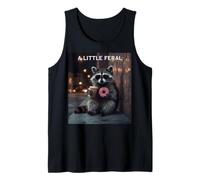 Un Piccolo Procione Selvaggio AMA Le Ciambelle e Il caffè Freddo Canotta