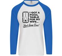 Un Piscina Stecca per My Wife Migliore Swap Ever Uomo L/S Baseball T-Shirt