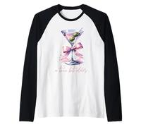 Un po 'più vecchio divertente dicendo Martini Drink Compleanno Maglia con Maniche Raglan
