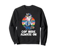 Un poliziotto poliziotto unicorno sempre attivo poliziotto ufficiale di polizia Felpa