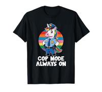 Un poliziotto poliziotto unicorno sempre attivo poliziotto ufficiale di polizia Maglietta