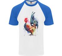 Un Pollo Acquarello DA UOMO S/S Baseball T-Shirt