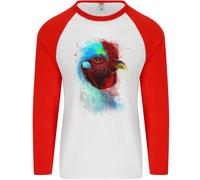 Un Pollo Acquarello Uomo L/S Baseball T-Shirt