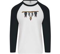 Un Pollo Divertente Con Bats Uomo L/S Baseball T-Shirt