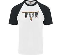 Un Pollo Divertente Con Bats Uomo S/S Baseball T-Shirt
