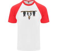 Un Pollo Divertente Con Bats Uomo S/S Baseball T-Shirt