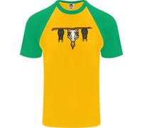 Un Pollo Divertente Con Bats Uomo S/S Baseball T-Shirt