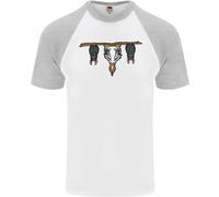 Un Pollo Divertente Con Bats Uomo S/S Baseball T-Shirt