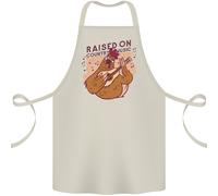 Un Pollo Sollevato Su Paese Musica Cotone Grembiule 100% Biologico