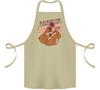 Un Pollo Sollevato Su Paese Musica Cotone Grembiule 100% Biologico