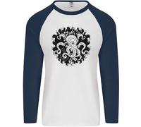 Un Polpo IN The Deep Oceano Vela Marinaio Uomo L/S Baseball T-Shirt
