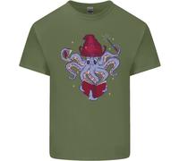 Un Polpo Mago Magia Mago Uomo Cotone T-Shirt