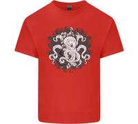 Un Polpo Nell'Oceano Profondo Marinaio Navigante Uomo Cotone T-Shirt Tee Top