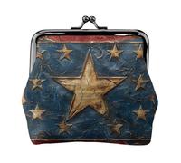 Un portamonete a stella a cinque punte da donna, piccolo portafoglio da donna, piccola borsa per il trucco per borsa, portafoglio ultra sottile retrò, nero, taglia unica, Art Deco, Nero , Taglia