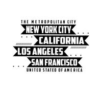 un poster con il nome di una città del mondo Adesivi murali 36x53.5cm Impermeabile Nero