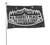 "Un posto perfetto per piantare una tenda" 2x3 piedi, resistente striscione decorativo per esterni, bandiere di benvenuto per patio, bandiere primaverili per cortile