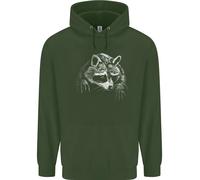 Un Procione con Un Benda Sull'Occhio Bambini Felpa con Cappuccio