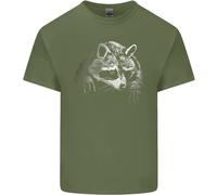 Un Procione con Un Benda Sull'Occhio Uomo Cotone T-Shirt