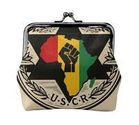 Un pugno sollevato Stampa Fashion forward Donne Coin Purse Carino Mini Zipper Portafoglio con Bacio Lock Impermeabile