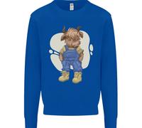 Un Pullover Per Bambini Con Un Vitello Highland Cow
