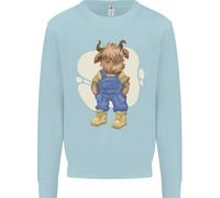 Un Pullover Per Bambini Con Un Vitello Highland Cow