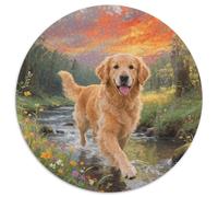 Un Puzzle Circolare Tematico Su cane Con 1000 Pezzi Progetto Per Adatto Ai Ragazzi | Sviluppare La Creatività | Senso Di Realizzazione | 1000pcs (67.5x67.5cm)