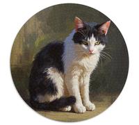 Un Puzzle Circolare Tematico Su gatto Con 1000 Pezzi Progetto Per Adatto Ai Ragazzi | Stimolare La Mente | Senso Di Realizzazione | 1000pcs (67.5x67.5cm)