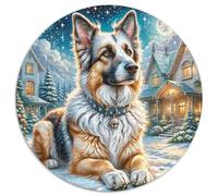 Un Puzzle Circolare Tematico Su German Shepherd Con 1000 Pezzi Progetto Per Adatto Ad Adulti E Bambini | Rilassare La Pressione | Senso Di Realizzazione | 1000pcs (67.5x67.5cm)