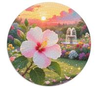 Un Puzzle Circolare Tematico Su Hibiscus Syriacus Con 1000 Pezzi Dedicato Agli Adatto Ad Adulti E Bambini | Come Attività Familiare | Educazione Tramite Gioco | 1000pcs (67.5x67.5cm)