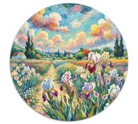 Un Puzzle Circolare Tematico Su Iris Con 1000 Pezzi Progetto Per Adatto Ad Adulti E Bambini | Stimolare La Mente | Senso Di Realizzazione | 1000pcs (67.5x67.5cm)