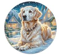 Un Puzzle Circolare Tematico Su Labrador Retriever Con 1000 Pezzi Progetto Per Pet Dog Adatto Ai Ragazzi | Come Attività Familiare | Senso Di Realizzazione | 1000pcs (67.5x67.5cm)