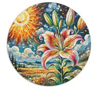 Un Puzzle Circolare Tematico Su Lily Con 1000 Pezzi Dedicato Agli Adatto Ai Ragazzi | Come Attività Familiare | Educazione Tramite Gioco | 1000pcs (67.5x67.5cm)