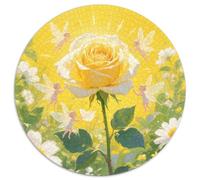 Un Puzzle Circolare Tematico Su Rose Con 1000 Pezzi Progetto Per Adatto Ai Ragazzi | Sviluppare La Creatività | Senso Di Realizzazione | 1000pcs (67.5x67.5cm)