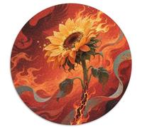 Un Puzzle Circolare Tematico Su Sunflower Con 1000 Pezzi Progetto Per Adatto Ad Adulti E Bambini | Rilassare La Pressione | Senso Di Realizzazione | 1000pcs (67.5x67.5cm)