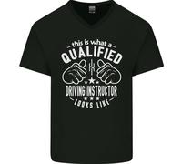 Un Qualificato Driving Instructor Looks Like Uomo Scollo A V Cotone T-Shirt