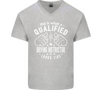 Un Qualificato Driving Instructor Looks Like Uomo Scollo A V Cotone T-Shirt