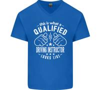 Un Qualificato Driving Instructor Looks Like Uomo Scollo A V Cotone T-Shirt