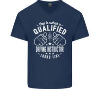 Un Qualificato Driving Instructor Looks Like Uomo Scollo A V Cotone T-Shirt