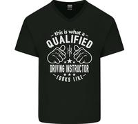 Un Qualificato Driving Instructor Looks Like Uomo Scollo A V Cotone T-Shirt
